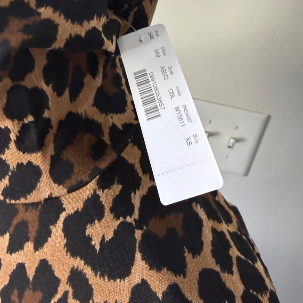 NWT J. Crew Tissue Turtleneck Top In Leopard Print XS